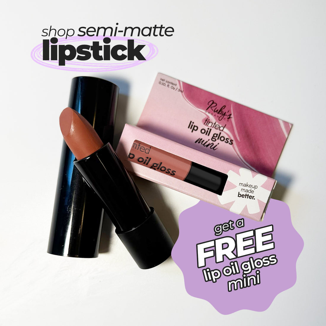 FREE Lip Oil Gloss Mini with Lipstick