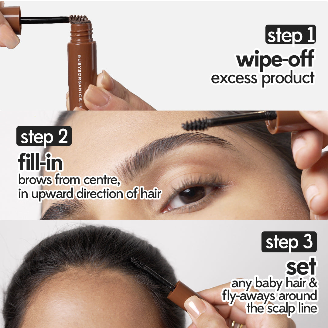 Brow Powder Ruby Tinted Brow Gel: Dark Brown | Ruby's Organics | Official Store